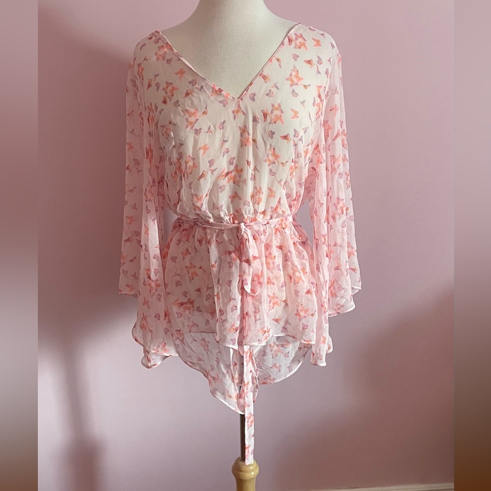 NWT Victoria’s Secret Bell Sleeve Sheer Teddy - Picture 2 of 8